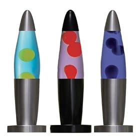 13 Inch Motion Lamp, 3pc Set-Y B, B B=Silver base and R P=Black base from Lava Lamps