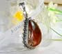 Gorgeous Fancy Cut Rainbow Fancy Jasper Designer Sterling Silver Abstract Pendant