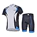 Baleaf Men's Short Sleeve Cycling Jersey 3D Padded Shorts Set