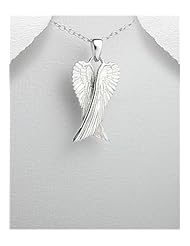 Angel Wings Pendant Necklace In 92.5 Sterling Silver