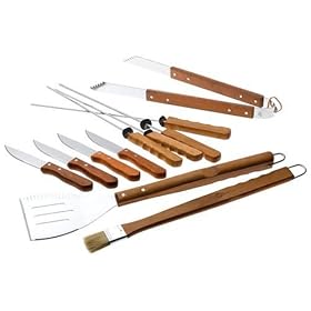 Mr. Bar-B-Q 02155BBB 11-Piece, Finger-Grip Tool Set