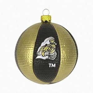 Purdue Boilermakers 3.5 Collegiate Glass Basketball Holiday Ornament - NCAA College Athletics