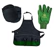 John Deere 3 Piece Gardening Set with Knee Pads, Apron, and Gloves #90237