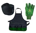 John Deere 3 Piece Gardening Set with Knee Pads, Apron, and Gloves #90237