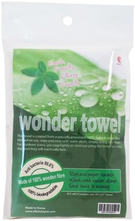 3pack of Wonder Towel - Wash with Just Water - 100% Wood fiber Cleaning Cloth
