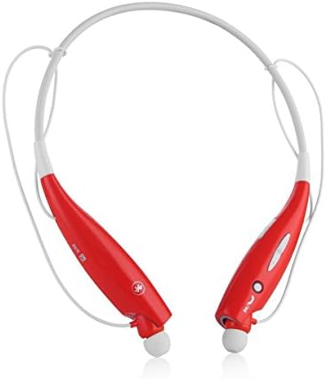 InzhiRui Wireless Bluetooth Headphones Noise Cancelling Headphones with Microphone/Running/Gym/Exercise/Sweat proof for iPhone 6s, 6s Plus, 6, 6 Plus, 5 5C 5S 4 &amp; Android (Red)