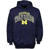 Michigan Wolverines Navy Arched Hoody Sweatshirt