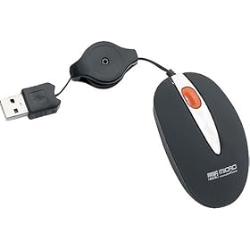 Micro Innovations Optical Travel Mouse with Pouch Illuminated Wheel/retractable Cable