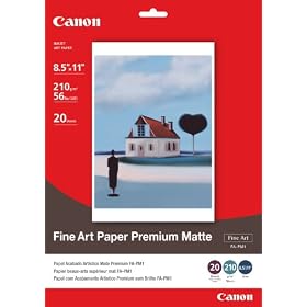 Canon Fine Art Paper Premium Matte 8.5x11 20 Sheets (1263B004) by Canon Office Products