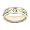 14k Two-Tone Gold Women's Floral Wedding Band, 6mm.