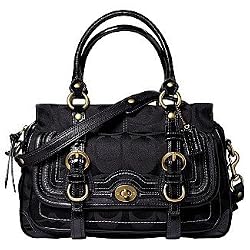 Coach Legacy Signature Zip Satchel Bag 12599 Black