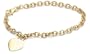 14k Yellow Gold Heart Charm Bracelet, 7"