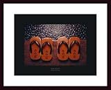 Art Poster Wood Framed Print - Sandals for Visitors - Artist: Bob Krist- Poster Size: 18 X 24