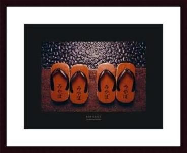 Art Poster Wood Framed Print - Sandals for Visitors - Artist: Bob Krist- Poster Size: 18 X 24