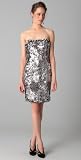 Marchesa Sequined Strapless Dress