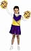 Get Real Gear Purple and Gold Jr. Cheerleader Outfit with matching Pom Poms, Size 2/3