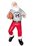Michigan Wolverines Santa Claus Christmas Ornament
