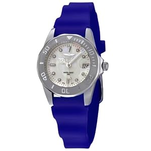 Invicta Women's 0002-ISRUBL Pro Diver Collection Stainless Steel Blue Rubber Watch
