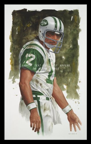 Joe Namath - Oversized Framed Canvas Art Print - New York Jets
