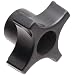 Morton Phenolic Four Arm Knob, Fluted Rim, Threaded Hole, 5/16"-18 Thread Size x 1/2" Thread Length, 1-1/2" Width (Pack of 5)