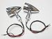 Chrome Amber 20 LED Billet Turn Signal Stop Brake Light T for Harley Dyna Bobber Honda Yamaha Suzuki Kawasaki