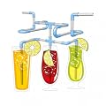 Trinkhalm-Bastelset DIY STRAWS - 40teilig