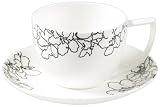 Review Ciroa  / Forma Fine Bone China Rimmed Black Embossed 250ml Teacup & Saucer