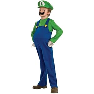 Super Mario Brothers, Deluxe Luigi Costume, Medium