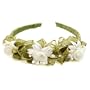 Toddler Little Girls Christmas SAGE Floral HAIR BAND Flower Girl LITO Tiara