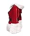 bslingerie Christmas Santa Girl Women Mrs. Claus Costume Outfit (M, White)