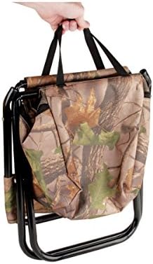 Portable Outdoor Oak Camouflage Folding Chair with Built-in Insulated Cooler - Lightweight Perfect for Camping Hunting Fishing Hiking or Sports Events - Easy To Carry An Extra Seat