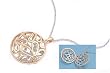 Sterling Silver Necklace - Gold Plated Locket with Flowers - 27mm Pendant Height