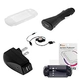 GTMax USB Rapid Car Charger + USB Home Travel Charger + Retractable USB Dat ....