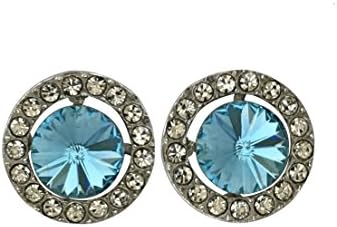 Aquamarine Color Swarovski Elements Sun Earings