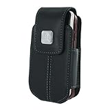 BlackBerry Pearl Flip 8220 Leather Swivel Holster (Black)