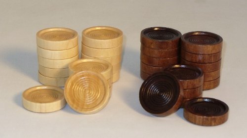 41SMuUOyVZL Worldwise Imports Sheesham/Boxwood 1.5in Checkers Pieces (24)