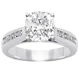 14k White Gold Classical Style Semi-mount with a 0.91 Carat Oval Cut / Shape I Color SI1 Clarity Independently Appraised Center Stone and 0.33 Carats of Side Diamonds (1.24 Cttw)