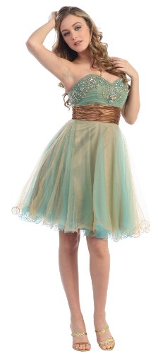 Strapless Cocktail Party Junior Prom Dress #2651