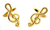 Gold Music Treble Clef Cufflinks