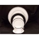 Lenox Federal Platinum Black 5 Pc. Place Set With Free Soup/Pasta