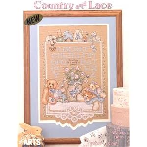 Country and Lace Cross Stitch Pattern