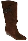 IMAGE OF Nine West Women's YourSoCute Boot,Dark Brown Suede,10 M