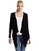 Sweet Romeo Womens Open Cardigan, Black, Small