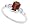 1.19ct Emerald Cut Garnet Ring with Diamonds in 10Kt White Gold-5
