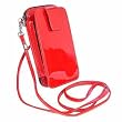 Fontanelli Red Varnished Leather Cellphone Holder