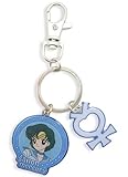 Sailor Moon Sailor Mercury & symbol metal keychain