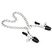 Oomph! Fantasy Nipple Clamps Breast Clamps with Metal Chain Silver + Black