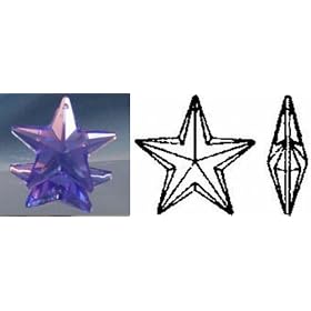 28mm Swarovski Strass Blue Violet Crystal Star 8815 by 