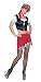 Peasant Skirts - Leg Avenue 5Pc. Pirate Set Includes Peasant Top, Vest, Skirt, Eye 8982 (BLACK/RED,LARGE)