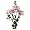 www.wildrosen.com - Rose Wildrose Rosenzweig Seidenblume rosa 71cm